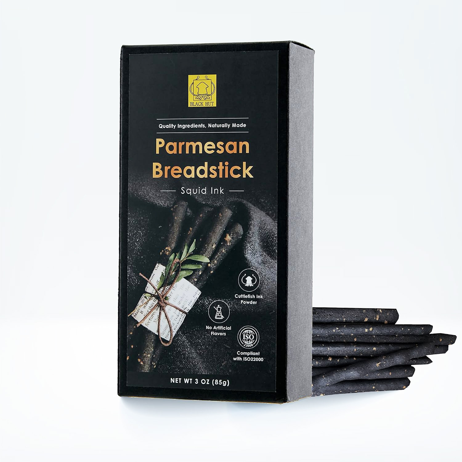 Squid Ink Parmesan Breadstick 3oz(85g)